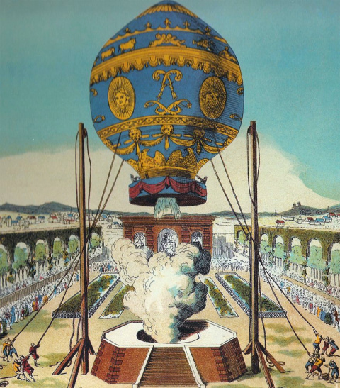 Globo de los hermanos Montgolfier.