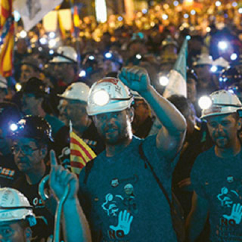  Marcha de mineros en Madrid, 10 de julio de 2012.- AFP