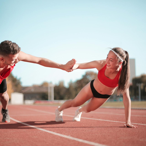 Haciendo deporte