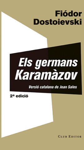 Portada d''Els germans Karamàzov'. CLUB EDITOR.