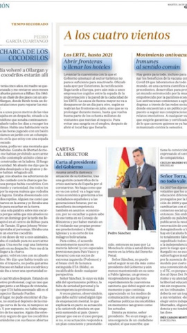 La carta del alto funcionario de la UE, Cecilio Madero Villarejo, en el diario ABC.