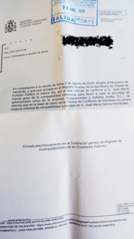 Informe de la Secretaría de Estado de Función Pública.