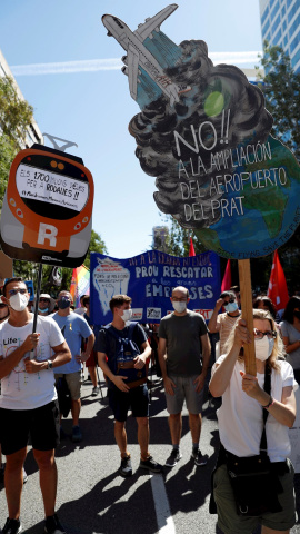 19/09/2021  manifestación contra la ampliación del Aeropuerto de Barcelona-El Prat