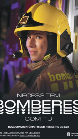 Cartell de la campanya 'Necessitem Bomberes com tu'