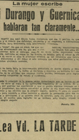 Artículo de Juana Mir