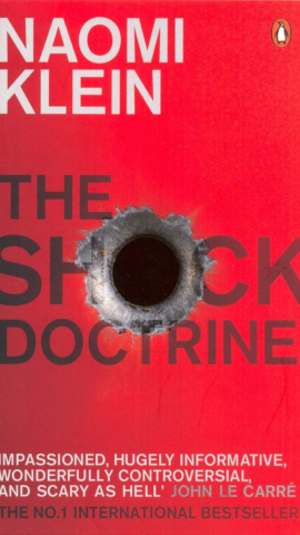 23/1/23 Portada de 'The shock doctrine', de Naomi Klein.