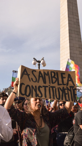 1/4/24 Protesta en el centro de Santiago .