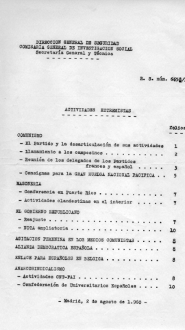 Detalle del interior de un boletín franquista