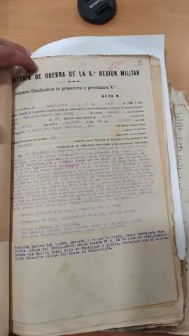 Nota de guerra del encarcelamiento de Abelardo Suárez.