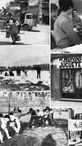 Collage de fotografías de San Blas en sus orígenes, durante los años 40, 50 y 60.