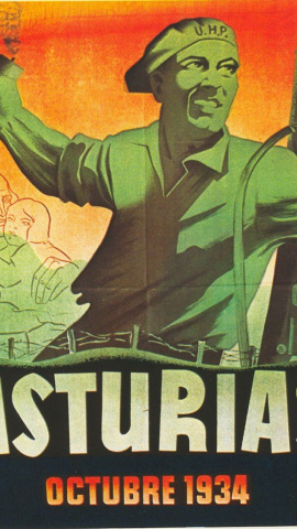 Un cartel propagandístico de la revolución del 34