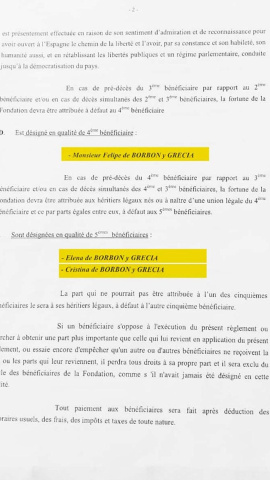 Segunda página del reglamento de la Fundación Zagatka, publicado por 'El País'.