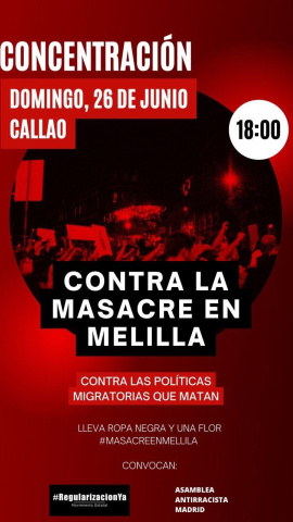 Convocatoria de la manifestación en Madrid