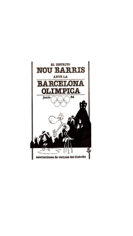 Cartell del moviment veïnal de Nou Barris en contra dels Jocs Olímpics de Barcelona '92.