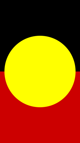 Bandera de los aborígenes de Australia.