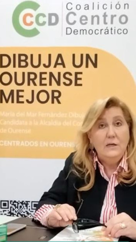 23/5/23 María Dibuja, exconcejala de Democracia Ourensana (DO) y cabeza de lista de Coalición de Centro Democrático en Ourense.