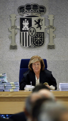 La presidenta del tribunal de las tajetas black en la Audiencia Nacional, Angela Murillo. EFE/Chema Moya