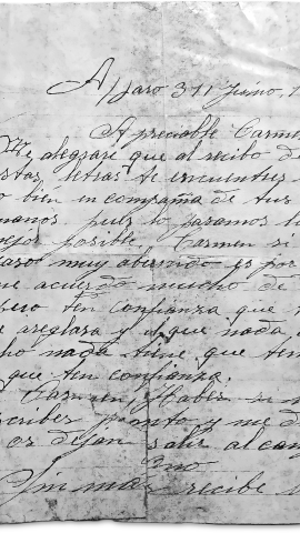 16/12/2021 Carta enviada por el preso republicano Pablo Civil a su novid Carmen