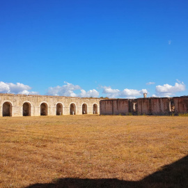 El pati del penal del castell de Sant Ferran