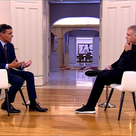 Pedro Sánchez, presidente del Gobierno, entrevistado por Antonio García Ferreras para La Sexta en 2020. ATRESMEDIA