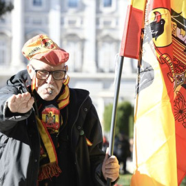 Imagen de la concentración del 20-N en Madrid, convocada por el Movimiento Católico Español.- EFE, Víctor Lerena