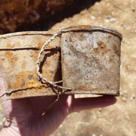  Latas reutilizadas como tazas en el campo de concentración de Jadraque.- Foto Incipit/ CSIC