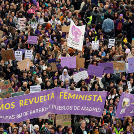 Vista de la manifestación del 8M en Madrid. REUTERS/Susana Vera