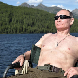  Vladimir Putin de vacaciones en Siberia, Rusia.- ALEXEY NIKOLSKY/AFP