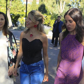  Ione Belarra, Yolanda Díaz e Irene Montero, en junio de 2022FERNANDO ALVARADO (EFE)