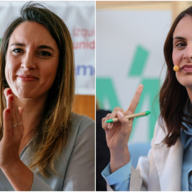  Irene Montero (izquierda) en una imagen de EFE y Rita Maestre, a la derecha, en una imagen de Europa Press