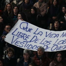  Una manifestación contra la violencia hacia la mujer, a 25 de noviembre de 2023, en Bilbao.-H.Bilbao / EUROPA PRESS