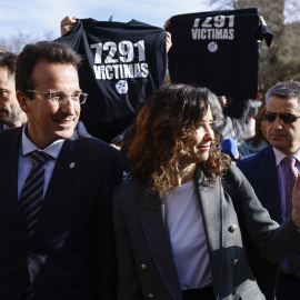  La presidenta de la Comunidad de Madrid, Isabel Díaz Ayuso, es recibida por el alcalde de Leganés, Miguel Ángel Recuenco, antes de la reunión del Consejo de Gobierno de la comunidad. EFE/ Rodrigo Jimenez