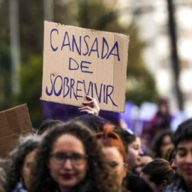 Un grupo de mujeres se manifiesta el 8-M en Córdoba.