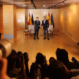 Alberto Núñez Feijóo y Santiago Abascal. Imagen de archivo. Eduardo Parra / Europa Press