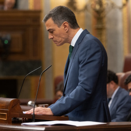 El presidente del Gobierno, Pedro Sánchez, comparece durante una sesión extraordinaria en el Congreso de los Diputados.- Eduardo Parra / Europa Press