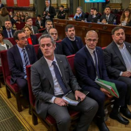  Los condenados del procés, durante el juicio en el Tribunal Supremo. Foto: EFE