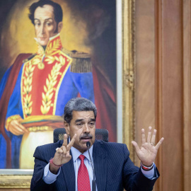 Nicolás Maduro en el Palacio de Miraflores, en Venezuela.- EFE/ Ronald Peña R