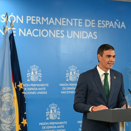  Pedro Sánchez en la sede de la Representación Permanente de España ante Naciones Unidas. Europa Press