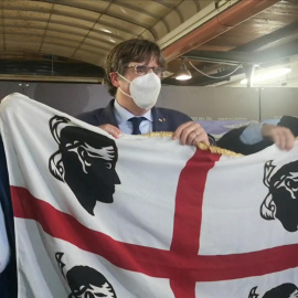  Carles Puigdemont durante un acto en Alghero, Cerdeña, durante la semana pasada.- EFE