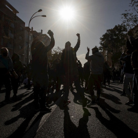 Manifestación de trabajadores del metal en Cádiz. / Román Ríos (EFE)