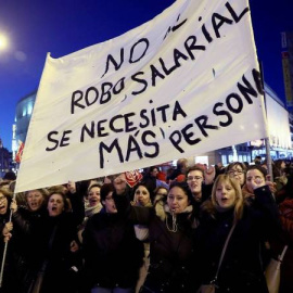 Una protesta laboral contra las condiciones en una residencia de ancianos. Imagen de archivo.- EFE