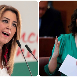  Susana Díaz, a la izquierda, y Isabel Díaz Ayuso, a la derecha. Imágenes tomadas de EFE