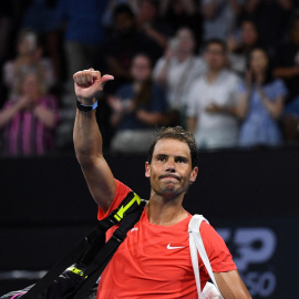 El tenista español Rafael Nadal, tras caer eliminado en cuartos en el reciente torneo de Brisbane (Australia). REUTERS/Jordan Thompson Jono Searle/AAP