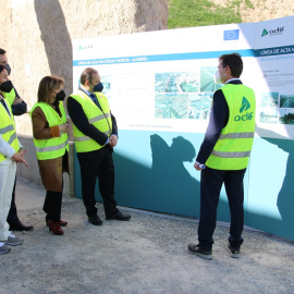 El ministro de Transportes, José Luis Ábalos, visita las obras de la Línea de Alta Velocidad en Almería, en marzo de 2021. E.P./Rafael González