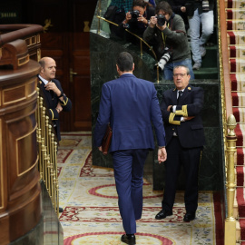 El presidente del Gobierno, Pedro Sánchez, durante una sesión de control al Gobierno, en el Congreso de los Diputados, a 24 de abril de 2024, en Madrid (España).- Jesús Hellín / Europa Press