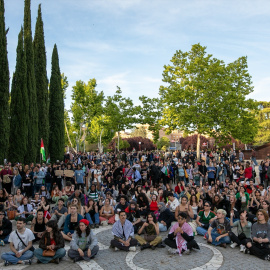 Estudiantes se manifiestan en apoyo a Palestina en la Universidad Complutense de Madrid (UCM).-David Canales / SOPA Images via ZU / DPA