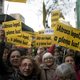  Momento de una protesta contra las eléctricas en enero de 2017.- EFE