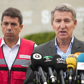  El presidente de la Generalitat Valenciana, Carlos Mazón (i) y el presidente del Partido Popular, Alberto Núñez Feijóo (d) - EP