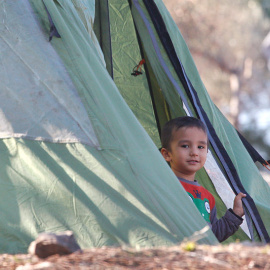 Niño en el campo de refugiados de Lesvos, Grecia / Steve Evans (CC BY-NC 2.0)