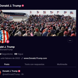 Captura de pantalla de la cuenta de Trump en Truth Social.